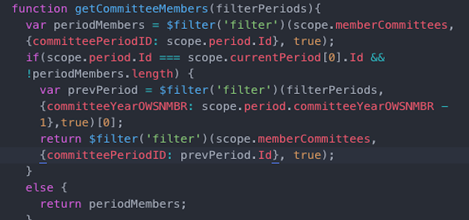 Code example